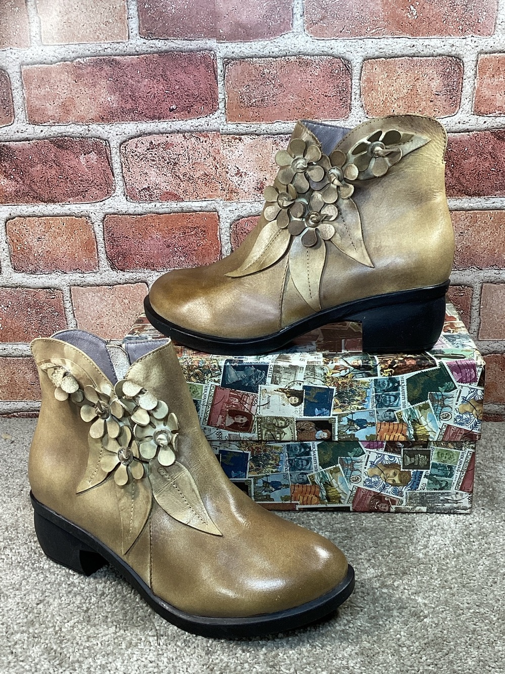 Socofy Womens bohemian ankle boots size 38 eu size 7-7.5 us
